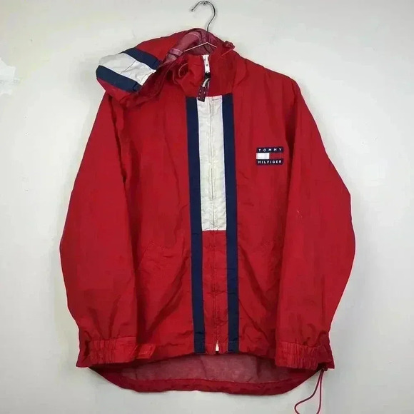 Vintage Tommy Hilfiger Color Block Windbreaker Jacket - Picture 1 of 7